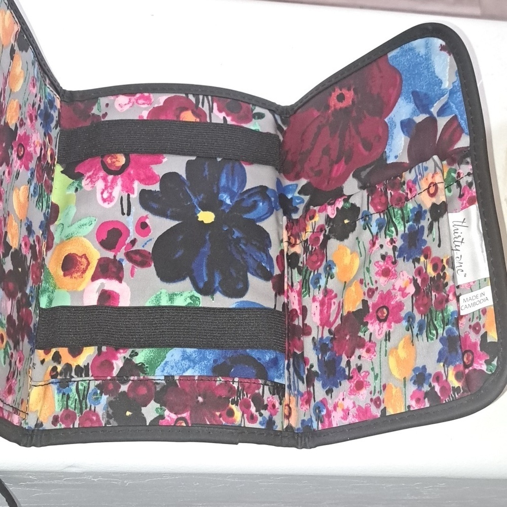 Thirty-One Floral Cosmetic Bag - Red, Blue, Pink - Picture 6 of 10
